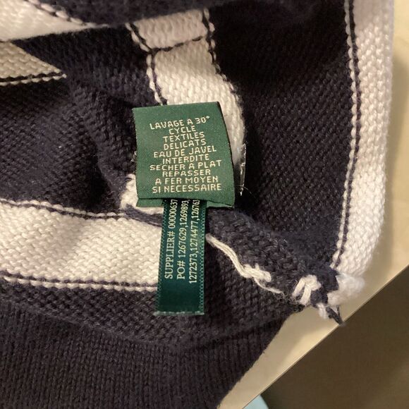 LRL Lauren Jean Co Sweater Women Small Blue 1/4 Zip Ralphcore Preppy Aca… - Picture 7 of 11